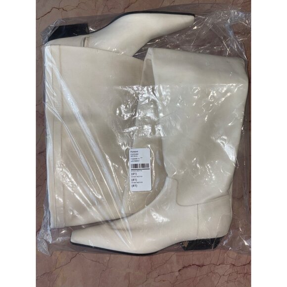 KHAITE Marfa Classic Flat Over The Knee Boots in Off White 41 Womens Thigh High - Picture 13 of 16